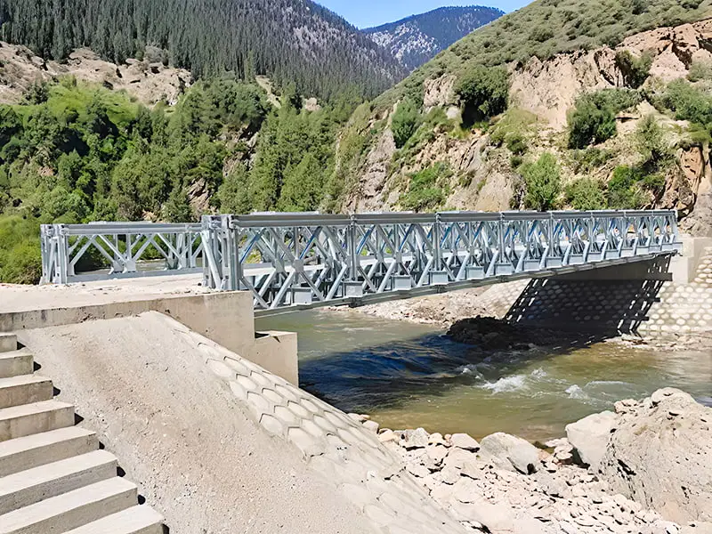 CB100 Bailey Bridge Podul Bailey modular de tip truss galvanizat de înaltă rezistență