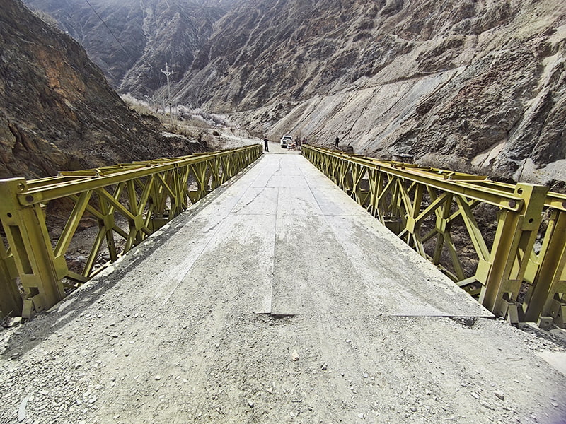 CB 100 Bailey Bridge, cu două rânduri, cu un singur strat, vopsit, rezistent la coroziune, Bailey Bridge